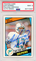 Dan Marino "HOF 05" Autographed 1984 Topps Card #123 (PSA Auto Mint 9)