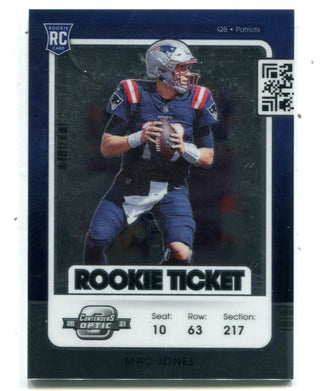 Mac Jones 2021 Panini Contenders Optic Rookie Ticket #82 Card