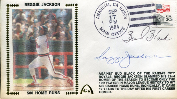 Reggie Jackson, Bud Black Autographed First Day Cover