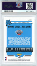 Zion Williamson 2019 Panini Donruss Rookie Card #201 (PSA)