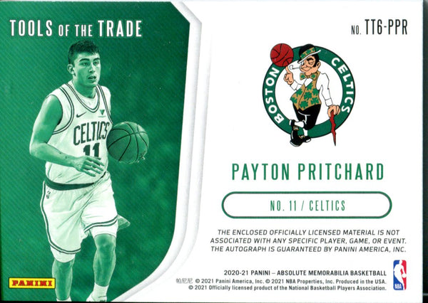 Payton Pritchard 2020 Panini Absolute Autographed Tools Of The Trade Rookie Card 11/199 #TT6-PPR