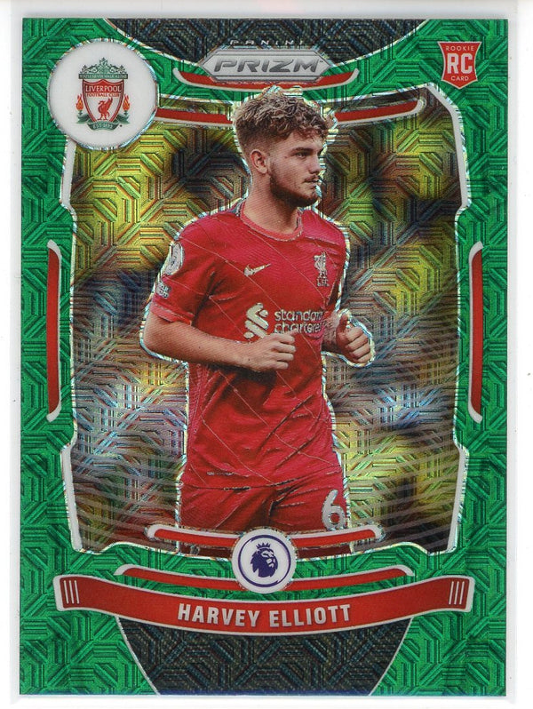 Harvey Elliott 2021-22 Panini Prizm Premier League Green Rookie Card #87