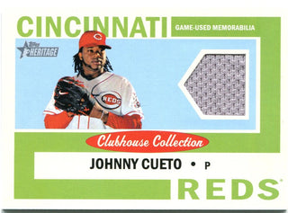 Johnny Cueto Topps Heritage Clubhouse Collection Jersey Card