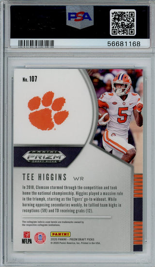 Tee Higgins 2020 Panini Prizm DP Grade 10 Card #107