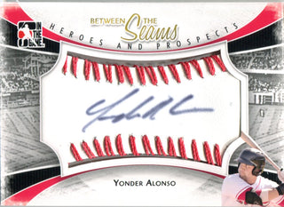 Yonder Alonso Autographed 2011 In The Game Between The Seams Card