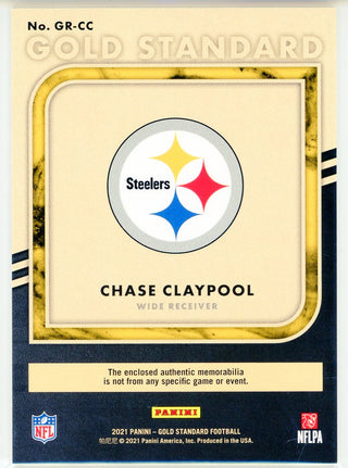 Chase Claypool 2021 Panini Gold Standard Gold Rush Patch Card #GR-CC
