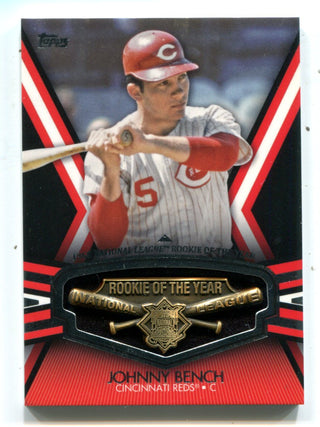 Johnny Bench 2013 Topps Rookie of The Year #ROYJB Pin Card