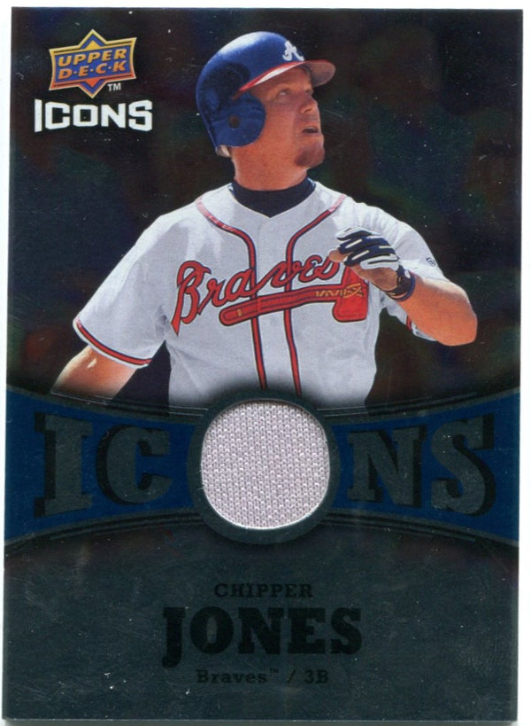 Chipper Jones Upper Deck Icons Authentic Game Worn Memorabilia 2009 #IC-CJ