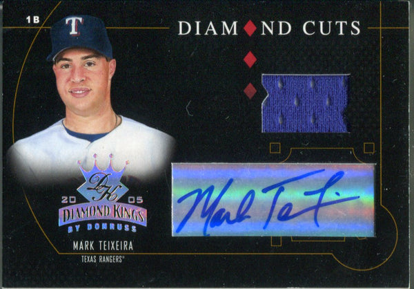 Mark Teixeira Autographed 2005 Donruss Diamond Kings Jersey Card