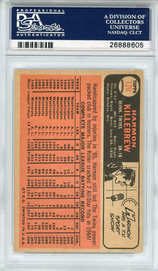 Harmon Killebrew 1966 Topps Card #120 (PSA NM 7)