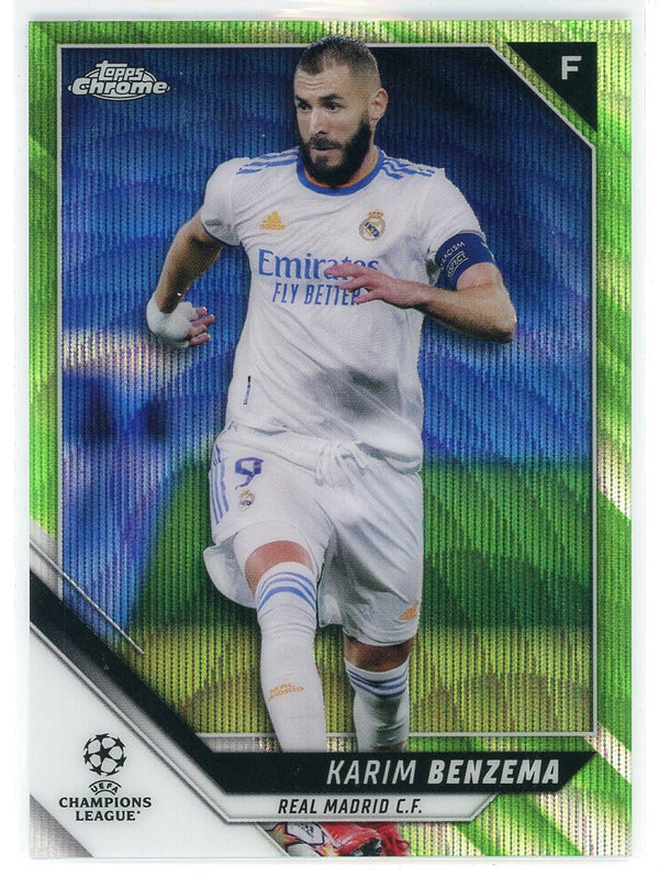 Karim Benzema 2022 Topps Chrome Champions League Refractor Card #79