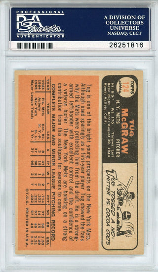 Tug McGraw 1966 Topps Card #124 (PSA NM 7)