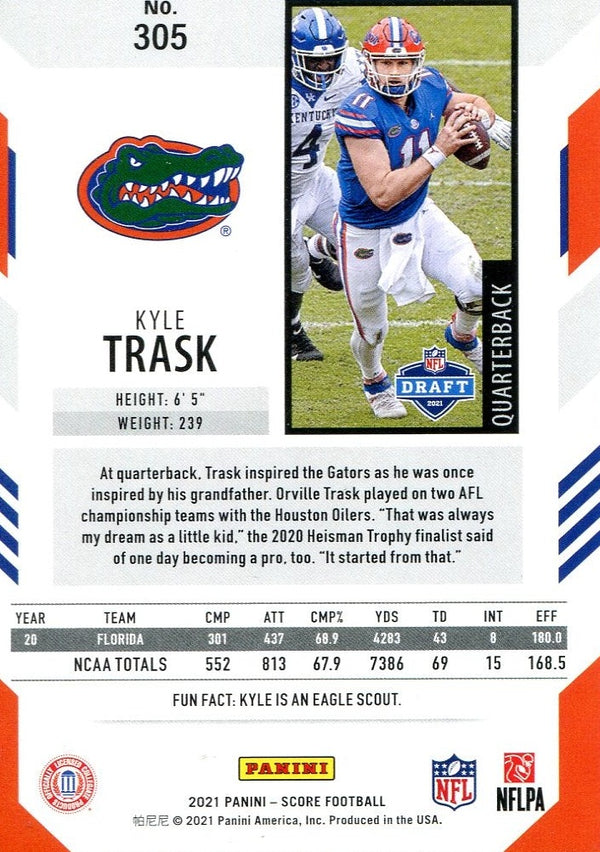 Kyle Trask 2021 Panini Score Rookie Card