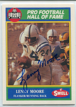 Lenny Moore Autographed 1990 Swell Card