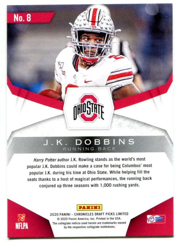 JK Dobbins 2020 Panini Chronicles Draft Picks Limited Rookie Card