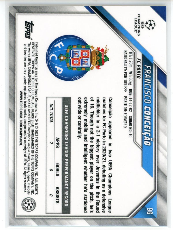 Francisco Conceicao 2022 Topps Chrome Champions League Gold Wave Rookie Card #96
