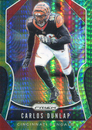 Carlos Dunlap 2019 Panini Prizm Green Hyper Card 10/175