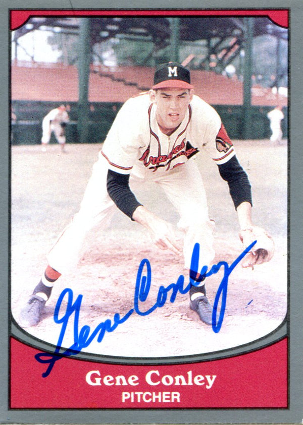 Gene Conley Autographed 1990 Pacific Card