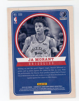 Ja Morant 2019 Panini Chronicles Hometown Heroes #550 Card