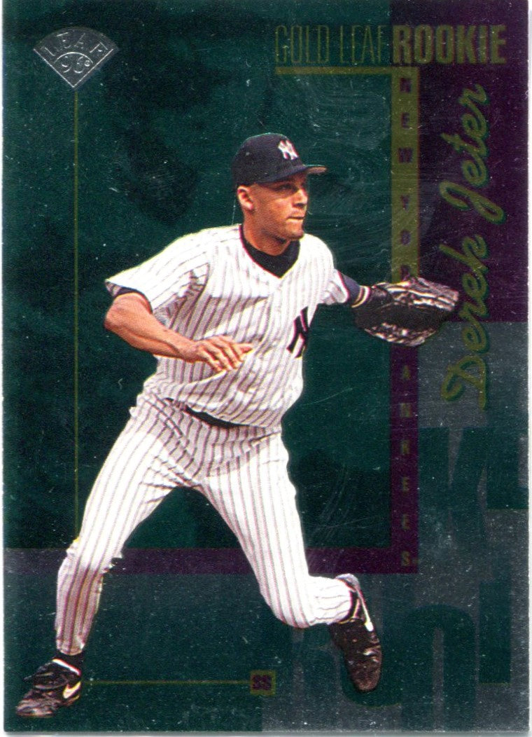 Derek Jeter 1996 Gold Leaf Rookie Unsigned Card | Hollywood Collectibles