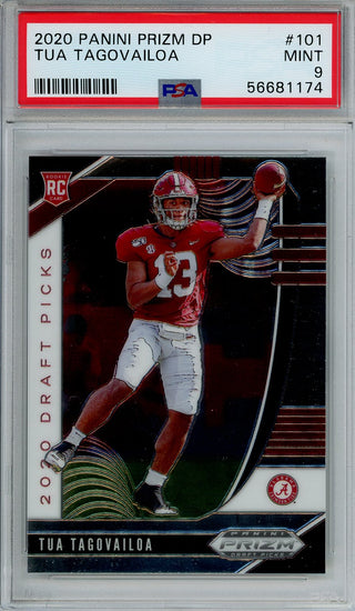 Tua Tagovailoa 2020 Panini Prizm DP Grade 9 Card #101