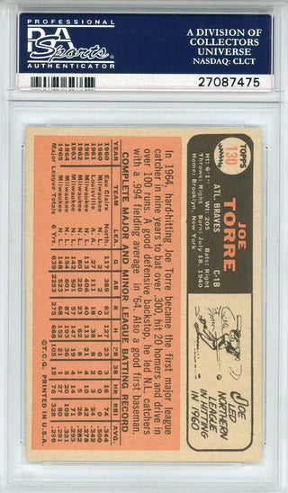 Joe Torre 1966 Topps Card #130 (PSA NM 7)