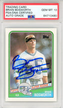 Brian Bosworth Autographed 1988 Topps Card #144 (PSA Auto GEM MT 10)