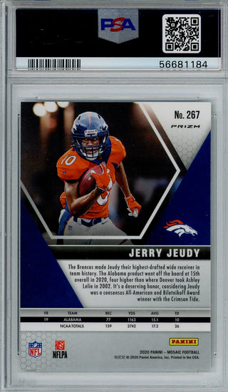 Jerry Jeudy 2020 Panini Mosaic Genesis Grade 10 Card #267