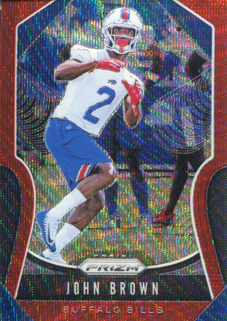 John Brown 2019 Panini Prizm Red Wave Card 80/149