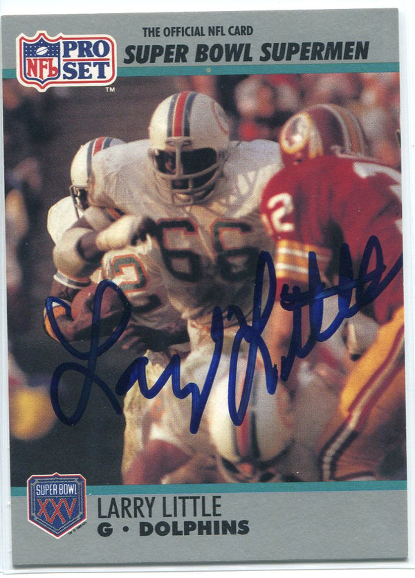 Larry Little Autographed 1990 Pro Set Card