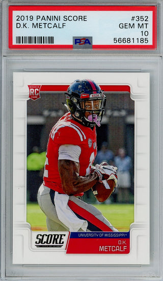 DK Metcalf 2019 Panini Score Grade 10 Card #352