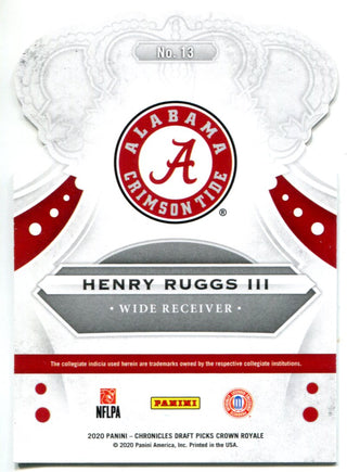 Henry Ruggs III 2020 Panini Chronicles Draft Picks Crown Royale Rookie Card