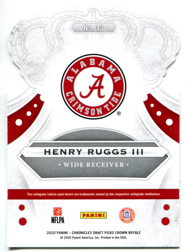 Henry Ruggs III 2020 Panini Chronicles Draft Picks Crown Royale Rookie Card