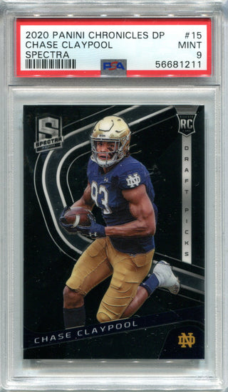 Chase Claypool 2020 Panini Chronicles DP #15 PSA Mint 9 Card