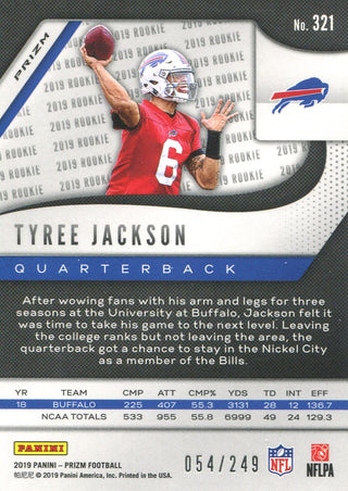 Tyree Jackson 2019 Panini Prizm Orange Rookie Card 54/249