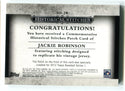 Jackie Robinson 2012 Topps Historical Stitches #HSJR Card