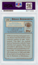 Brian Bosworth "1987 All Rookie Team" Autographed 1988 Topps Card #144 (PSA Auto GEM MT 10)