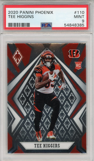 Tee Higgins 2020 Panini Phoenix Rookie Card #110(PSA)
