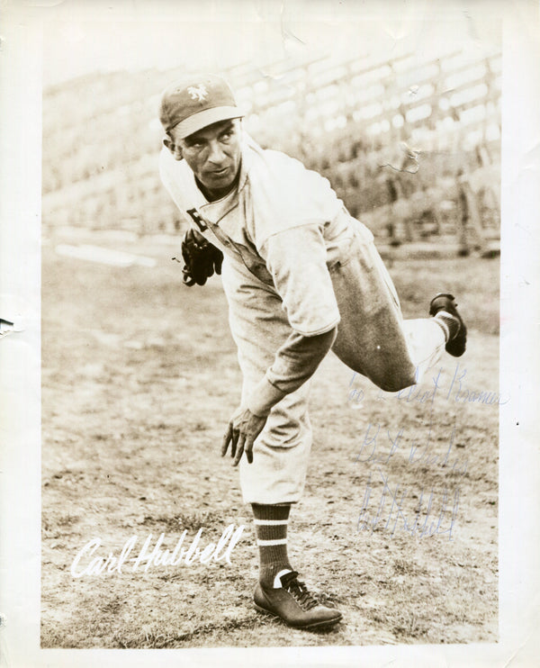 Carl Hubbell Autographed 8x10 Photo