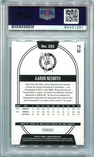 Aaron Nesmith 2020-21 Prizm NBA Hoops #202 PSA Auto Authentic RC