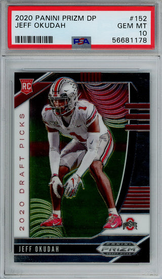 Jeff Okudah 2020 Panini Prizm DP Grade 10 Card #152
