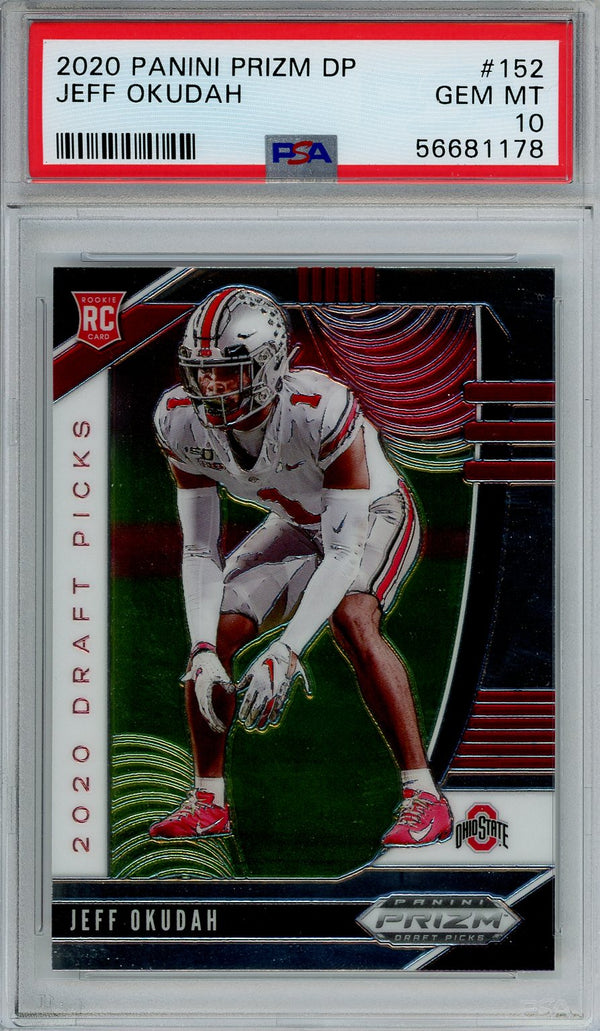 Jeff Okudah 2020 Panini Prizm DP Grade 10 Card #152