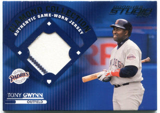 Tony Gwynn 2001 Diamond Collection Authentic Game Worn Jersey Card Donruss