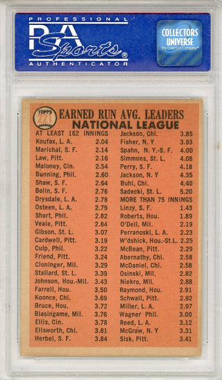 NL ERA Leaders 1966 Topps Card #221 (PSA EX 5)