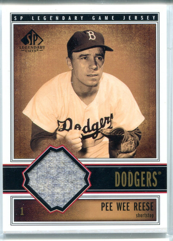 Pee Wee Reese 2002 Upper Deck Game-Worn Jersey Card