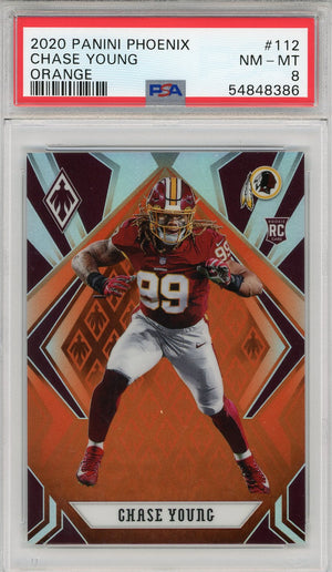 Chase Young 2020 Panini Phoenix Orange Rookie Card #112 (PSA)