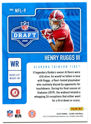 Henry Ruggs III 2020 Panini Score Draft Rookie Card