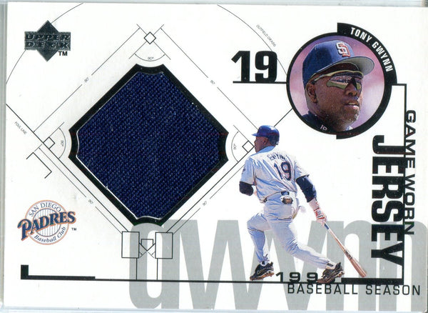 Tony Gwynn 1999 Upper Deck Game-Worn Jersey Card