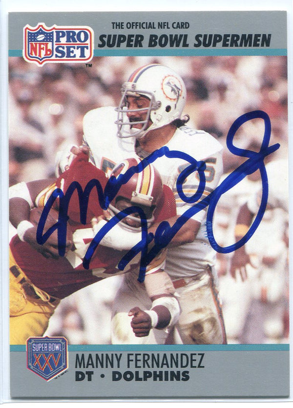 Manny Fernandez Autographed 1990 Pro Set Card