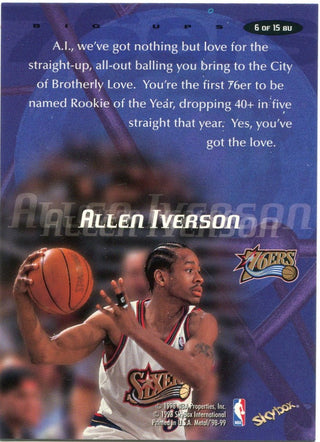 Allen Iverson 1998 Skybox Metal Universe Card
